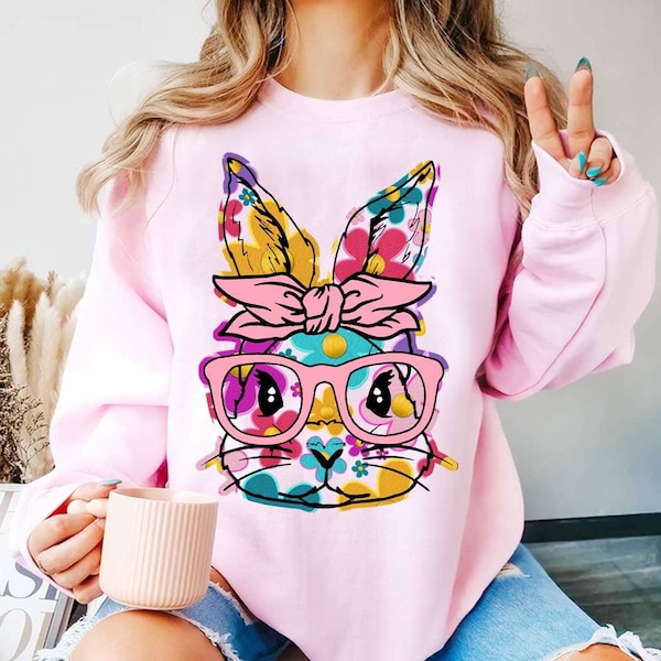 Faux Embroidered Daisy’s PNG, Easter Bunny PNG,Spring Easter Shirt , Easter Png, Easter Bunny Png, Easter Sublimation Design, Digital