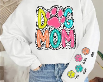 Dog Mom PNG, Colorful, Dalmatian Dots, Digital Gile, Sublimation Download