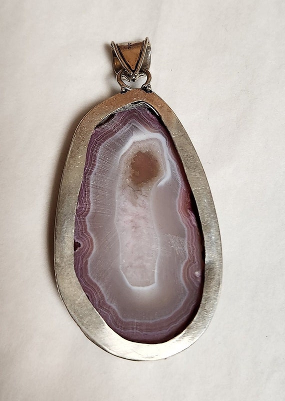 SILVER GEODE PENDENT - image 5