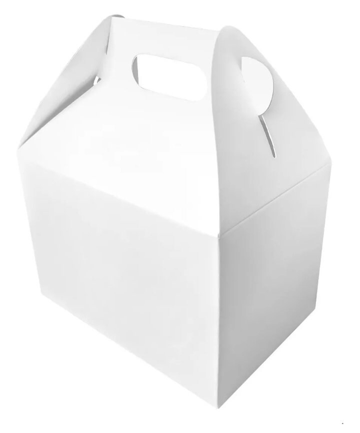 GABLE BOX, White Empty Box, Favor Boxes, Kids Party Bag Boxes, Empty