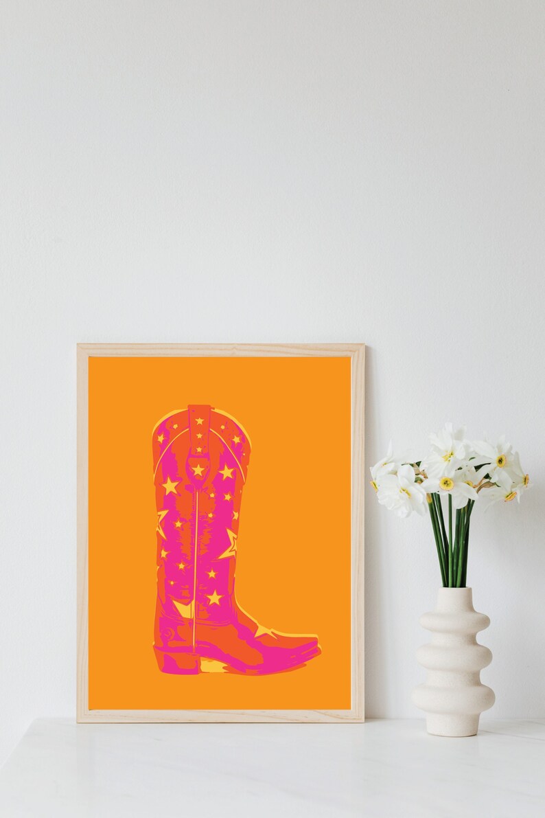 Neon Cowboy Pop Art Western Wall Art DIGITAL DOWNLOAD - Etsy