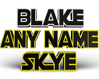 Personalised Star Wars Name Sign – 3D Printed Desk Decor