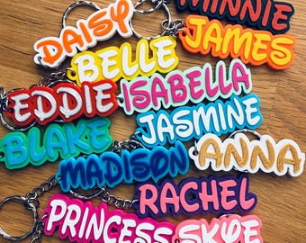 Personalised keyring - 3d Printed - Name tag - Gifts for Her - Gifts for Him - Party Bag Fillers - Name Tags - Party favours