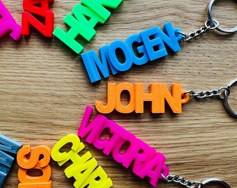 personalised Keyring Personalised gifts-Keyring -Name keyring-3d printed-Custom-Party bag filler-School bag-Small gift-F1 Keychain