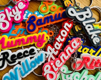 Personalised keyring - Keyring - 3d Printed - Name tag - Gifts for Her - Gifts for Him - Party Bag Fillers - Name Tags - Party favours