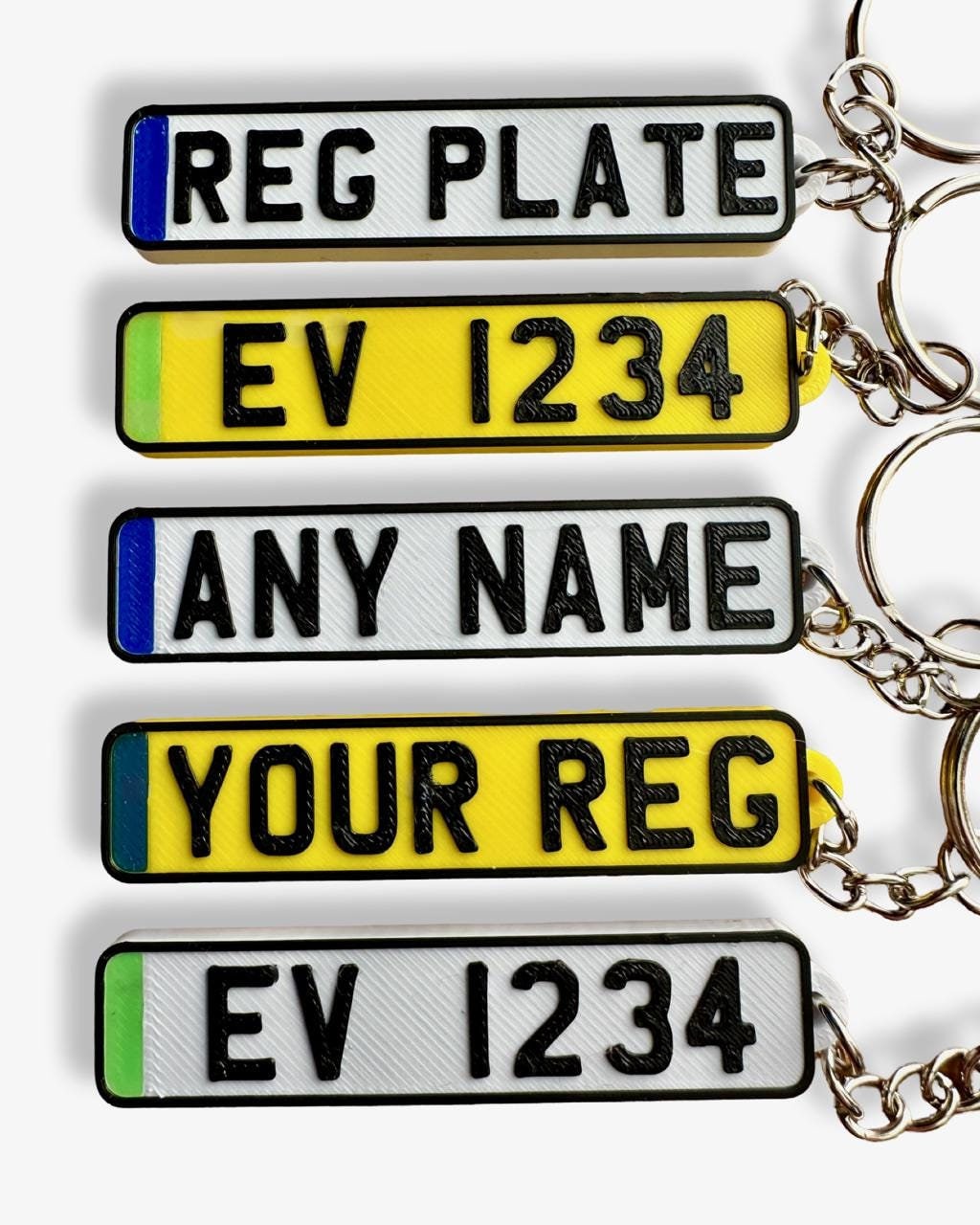Personalised Keyring Car Reg Keyring Name Keyring Number