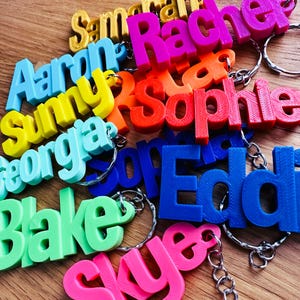 Personalised keyring - Keyring - 3d Printed - Name tag - Gifts for Her - Gifts for Him - Party Bag Fillers - Name Tags - Party favours - Tag image 2