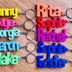 Personalised keyring - Keyring - 3d Printed - Name tag - Gifts for Her - Gifts for Him - Party Bag Fillers - Name Tags - Party favours - Tag image 4