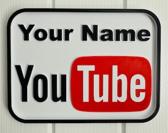 Personalised YouTube Sign: Custom Door & Wall Art