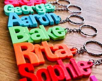 Personalised keyring - Keyring - 3d Printed - Name tag - Gifts for Her - Gifts for Him - Party Bag Fillers - Name Tags - Party favours - Tag