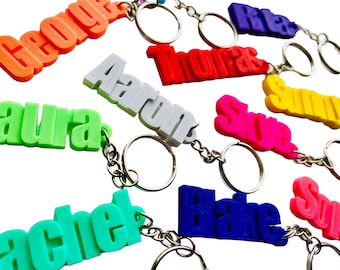 Personalized 3D Printed Name Keyring - Party Favors
