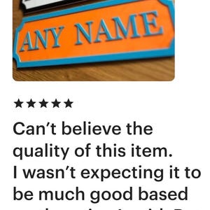 Personalised Name Sign - Door Sign - Name sign - Any Colour - Any Name - Name Plaque - 3d Printed - custom name sign - bedroom door sign image 8