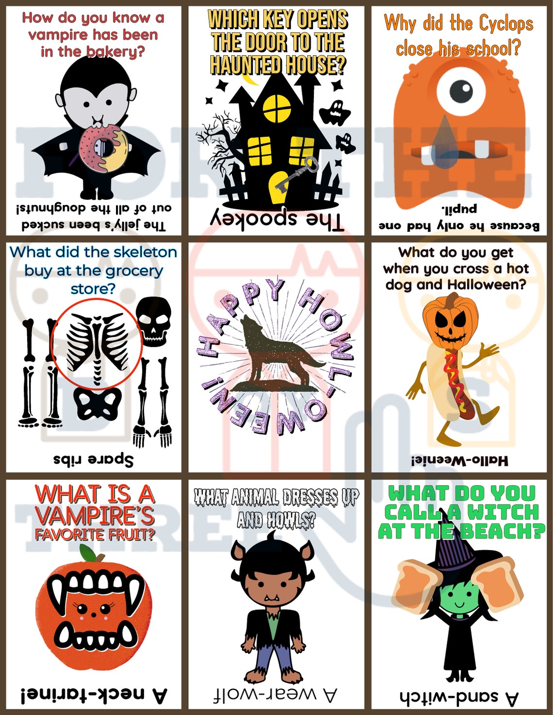 Halloween Printable Lunchbox Notes Jokes - Etsy