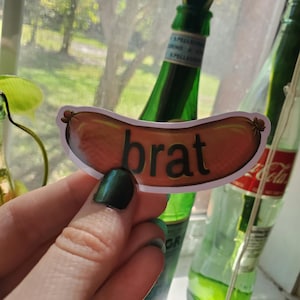 BRATwurst sticker inspired by Charli XCX album brat