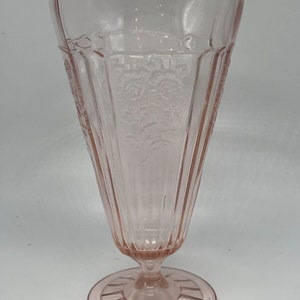 4 Pink Hocking Mayfair Footed Goblets