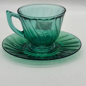 Jeanette Ultramarine Swirl Cup and Saucer