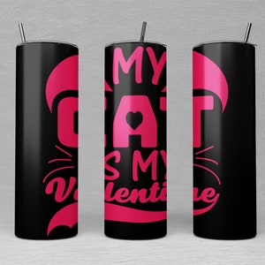 Cat Lover Tumbler Wrap: Kitten Sublimation Design (PNG Digital Download)