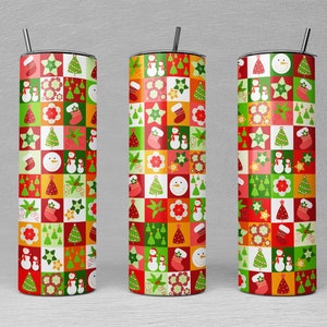 Cute Christmas 20oz Skinny Tumbler Design | Cute Christmas Tumbler Wrap | Cute Christmas Tumbler Png | Commercial Use Included