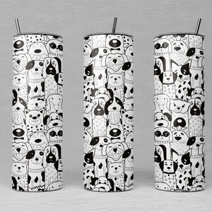 Puppies 20oz Skinny Tumbler Design | Puppies Tumbler Wrap | Puppies Sublimation Wrap | Puppies Tumbler Png | Commercial Use Included