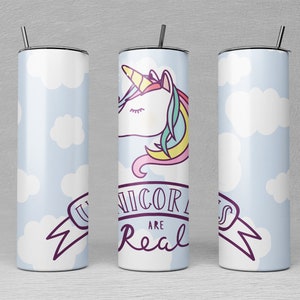 Unicorn Tumbler Wrap | Unicorn Sublimation Wrap | Unicorn Tumbler Png | Unicorn 20 oz Skinny Tumbler Design | Commercial Use Included