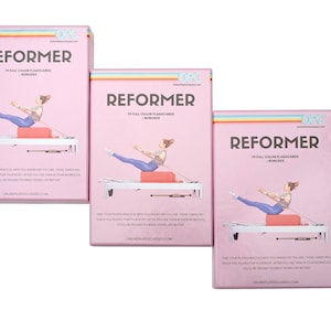 OnlinePilatesClasses Pilates Reformer Deck w/ Video Tutorials, Fitness Cards - All-Levels Cards Set for Home Gym Exercise, Reformer Workouts