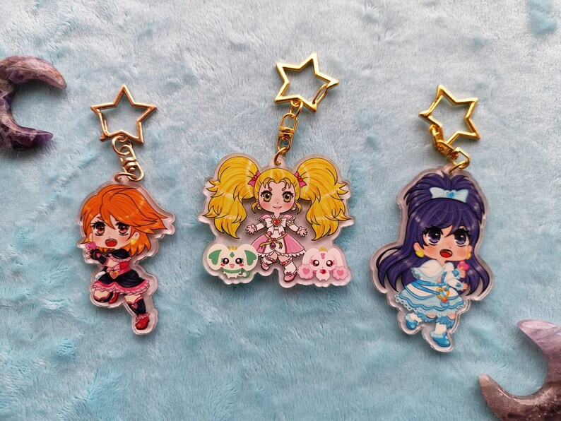 Cured Key Pretty Cure Precure Keychains Charms - Etsy