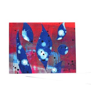 Abstract Art Greeting Card: Leaf Design, All Occasion
