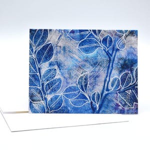 Botanical Greeting Card, Handmade Art, Quality Printed, Blank, Single Card