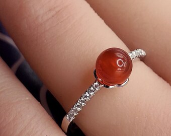 Sterling Slim Sparkle White Zircon Side Stones BloodVial Ring Kit with Solid .925 Silver Adjustable 6-10.5 Sizes (BloodBond)