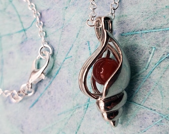 1 Sterling Shell BloodVial Necklace Kit with 18" Solid .925 Silver Chain (BloodBond)