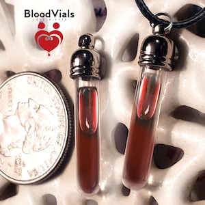 2 Domed Cap BloodVials with Anticoagulant - BloodBond Charms Kit (round-bottom vials)