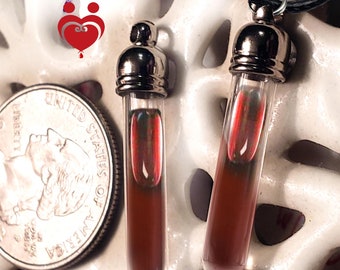 2 Domed Cap BloodVials with Anticoagulant - BloodBond Charms Kit (round-bottom vials)