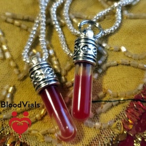 2 BloodVials with Anticoagulant - Ornate Blood Vial Charms Kit - BloodBond (Pendant ONLY, Chain NOT Included)