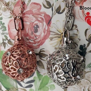 1 Gem Flowers Locket BloodVial Necklace & Anticoagulant - 32 inch Necklace (BloodBond) - Last Stock  - Discontinued Item