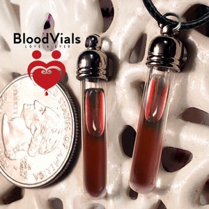 2 Domed Cap BloodVials with Anticoagulant - BloodBond Charms Kit (round-bottom vials)