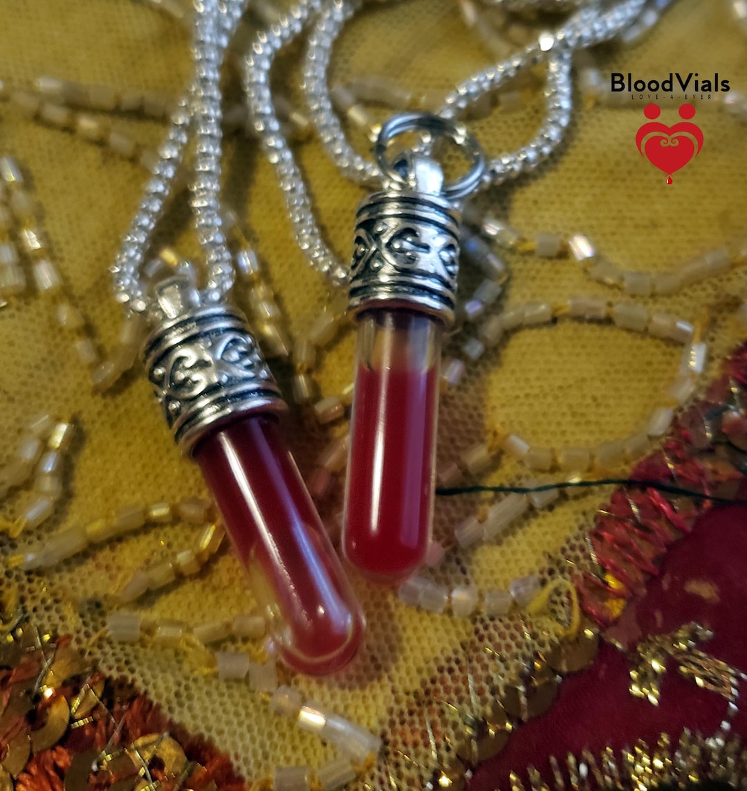 Ornate Bloodvial Necklaces DIY Blood Vial Charms Kit [pendant