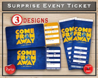 Come From Away Broadway Surprise Ticket: Editable Keepsake (PDF & Word)