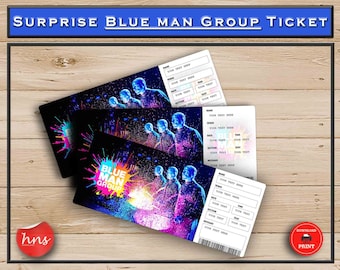 Entrada sorpresa de Blue Man Group: Recuerdo de Broadway editable (PDF o Word)
