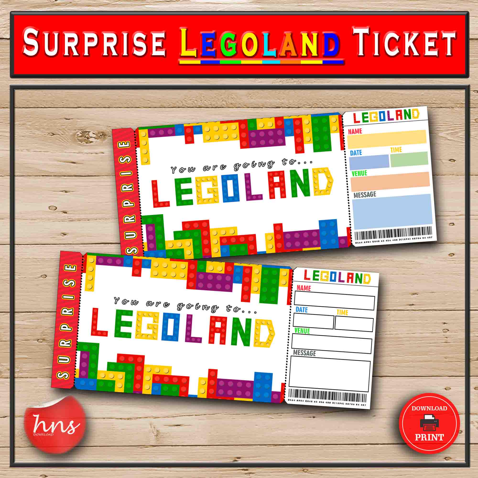 LEGOLAND Pretend Ticket kriegt Ticket for Free Printable Legoland Ticket Template