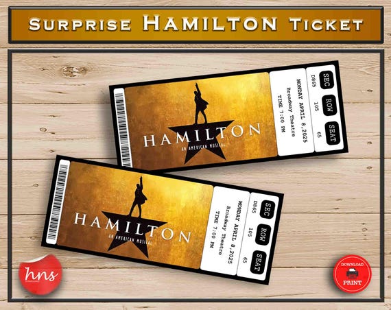 Zoom Call Hamilton Zoom Surprise Hamilton Broadway Surprise Ticket - Main Image