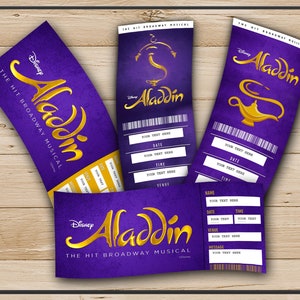 Aladdin Broadway Surprise Ticket: Editable Event Keepsake (PDF Download ...