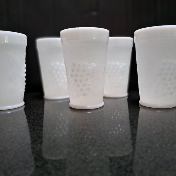Milk Glass Tumblers Etsy