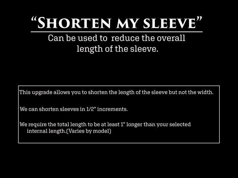 Shorten My Sleeve Upgrade Etsy