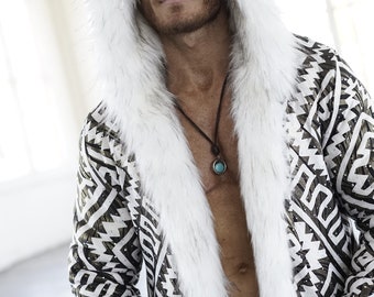 Tribe Guardian Burning Man Coat: Reversible Playa Wear  Festival Jacket