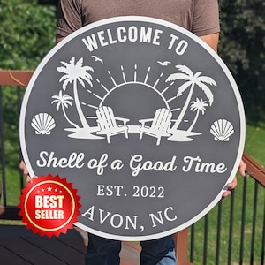 Personalized Beach House Sign: Coastal Decor, Weatherproof PVC