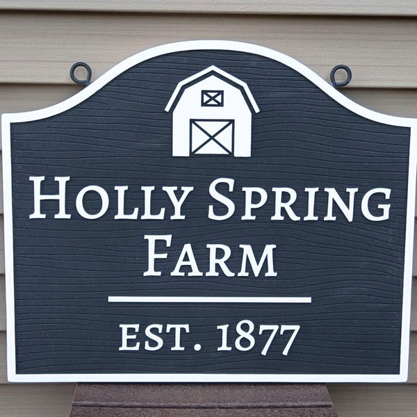 Custom Carved Farm Sign: Personalized Ranch Decor, Weatherproof PVC