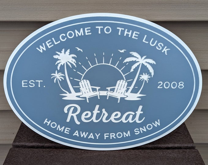 Personalized Custom Beach House Sign Coastal Decor