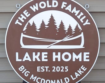 Personalized Lake House Sign: Weatherproof PVC Cabin Decor