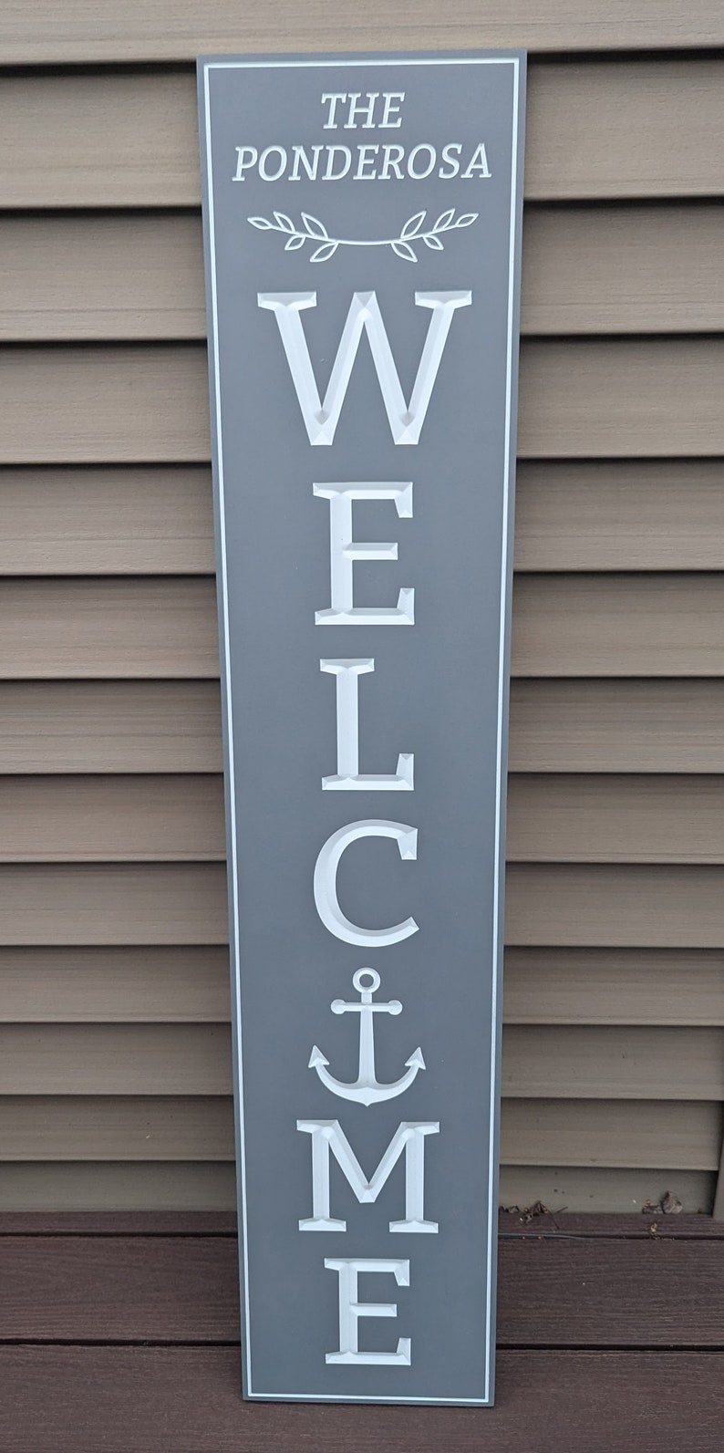 Pvc Welcomesign Personalized Beach House Welcome Sign: Coastal Porch Decor (48x10) - Etsy