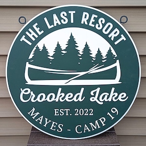 Personalized Lake House Sign: Weatherproof PVC Cabin Decor